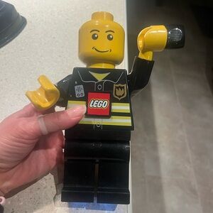 LEGO flashlight Black and Yellow Minifigure with Microphone
